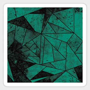 Modern Dark Green Geometric Mosaic Magnet